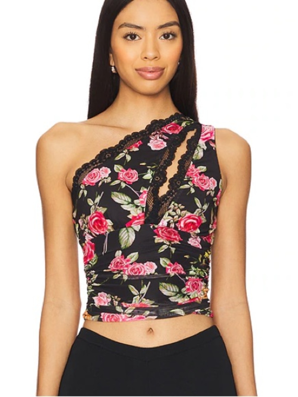 NWT- AFRM Revolve Delany Soft Mesh Tank Top in Wallpaper Rose